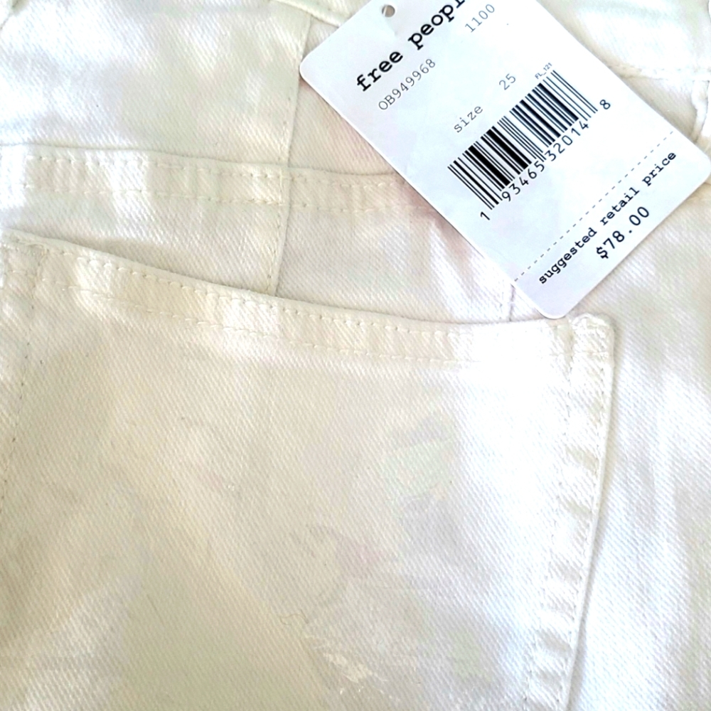 We the free white Bermuda shorts
